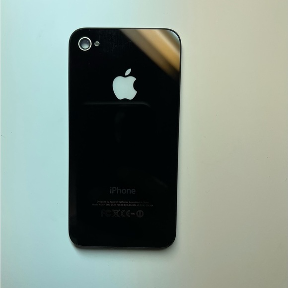 Genuine A1387 Apple iPhone 4s Black Glass Replacement Back Cover Glow Logo - Picture 2 of 3
